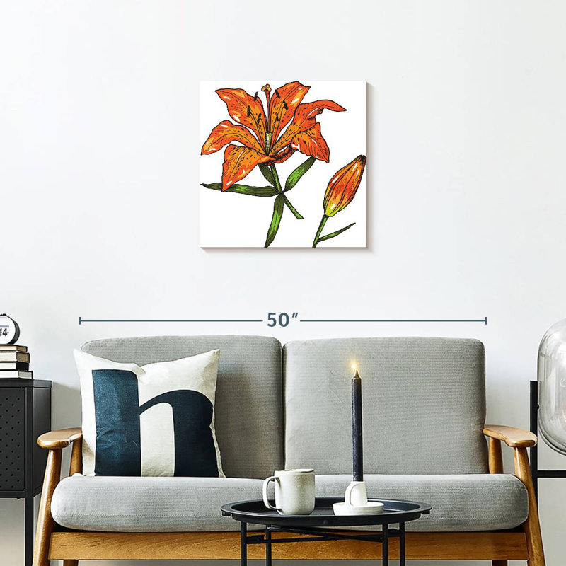 Lys tigré orange, H 20 po x l 20 po