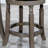 30" Bar Stool, Weathered Gray Finish, Charcoal Fabric Seat-2122374107