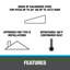 Solin de toit en acier galvanisé 11 po x 14,5 po sans calk avec diamètre de 3 po