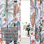 Modern Boho Room Drarkening Curtains Leaf Pattern 2 Panels White Drapes W52 X L54 Inch