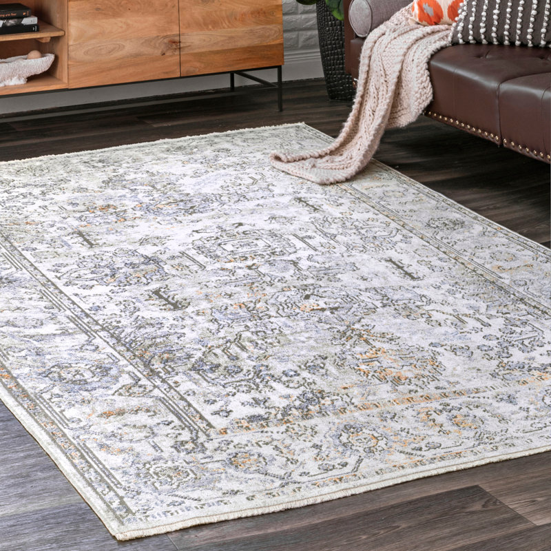 Rolen Viscose Oriental Indoor Rug, Rectangle 5'3" x 7'7"