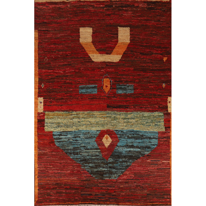 Red Moroccan Oriental Area Rug 7x10