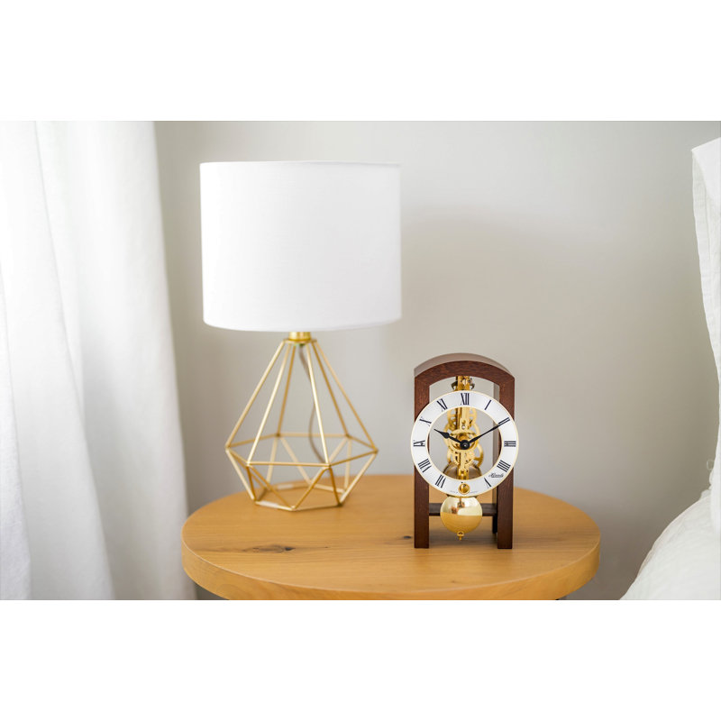 Patterson Solid Wood Mechanical Clock, Brown