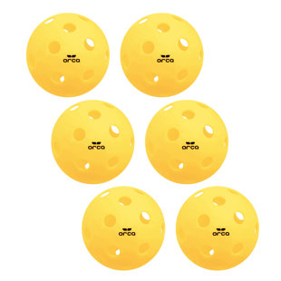 Orca Pickleballs Pi 26, Indoor 6 Pack, USAPA Official Size 26 Hole Ball for Gym Surfaces (Set of 6)