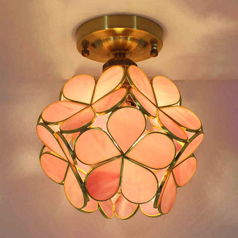 Plafonnier semi-encastré Hannelise, Rose