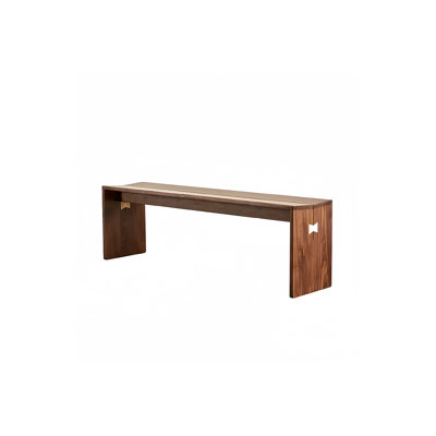Black Walnut End-of-Bed Bench With Butterfly Joint Solid Wood Bench