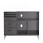 Record Player Stand With Power Outlet & Flip-Down Lid, Turntable Table With Storage For 300+ Vinyls, Black Wood Grain Media Console With 2 Drawers, 27.6" With Dust Protection, Some Assembly Required,