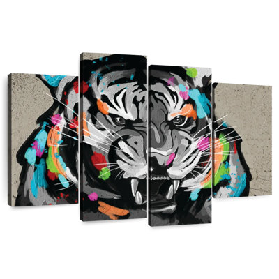 Tigre, férocité, couleur abstraite