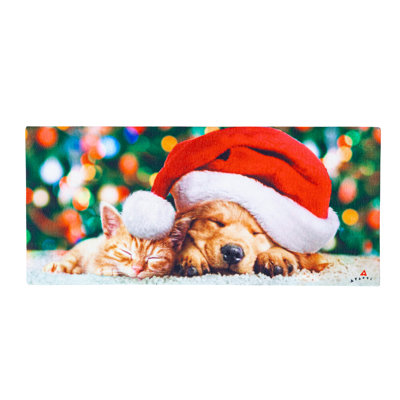 Elwaine Non-Slip No Pattern Christmas Doormat