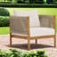 Ensemble de 2 chaises longues de patio modernes, corde en bois d'acacia pour la maison extérieure