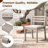 Outdoor 4-piece set Dining Chair With Cushion, Stackable