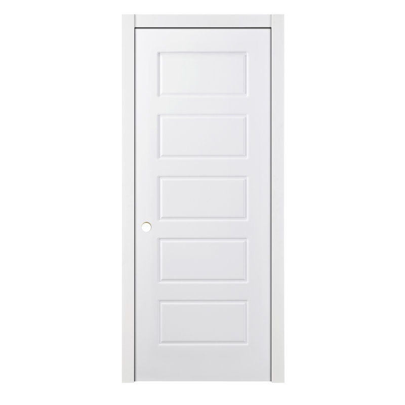 Porte intérieure traditionnelle laminée 5 panneaux à 5 panneaux, 36 po x 80 po