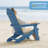 Loganne All Weather Outdoor HIPS Plastic/Resin Folding Adirondack Chair Fire Pit Chairs Oversized Patio Chair-394427312