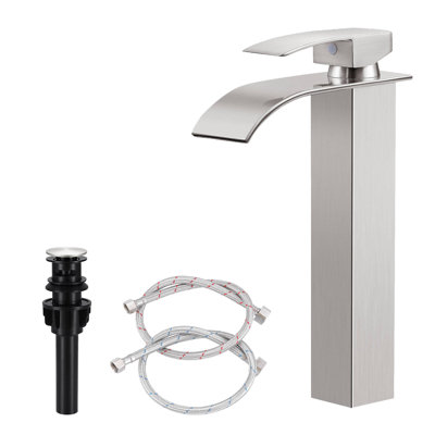 Robinet de lavabo vasque à poignée simple avec drain