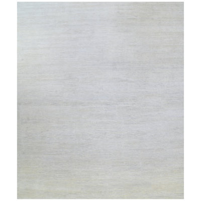Hand Knotted Wool Area Rug in Beige