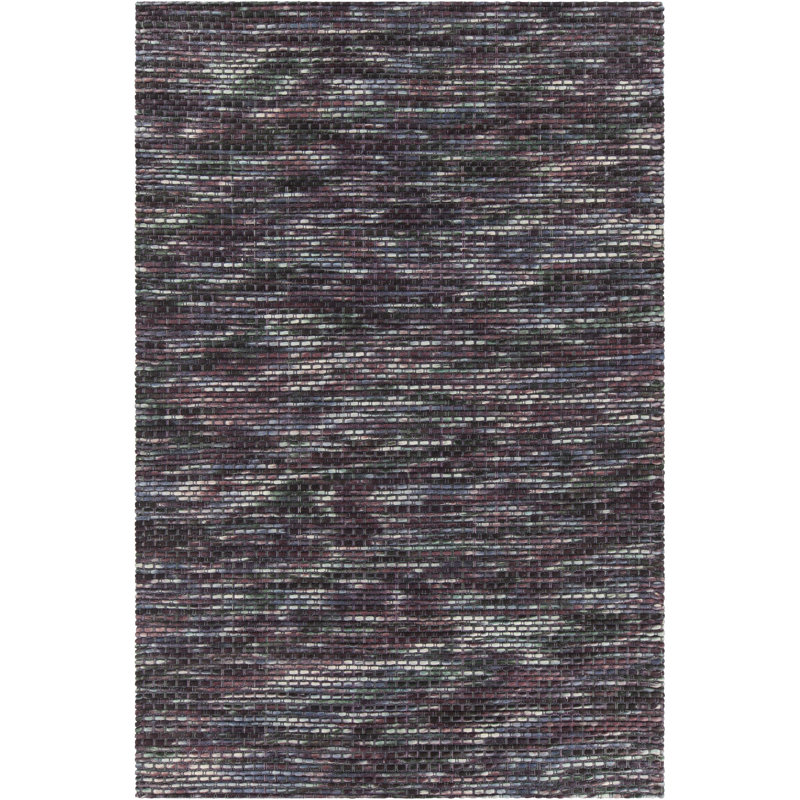 Tapis mauve en laine fait à la main Peres Southwestern, Rectangle 7 pi 9 po x 10 pi 6 po