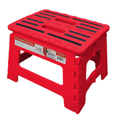 1 - Step Plastic Lightweight Folding Step Stool