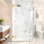 Cabine de douche d'angle à charnières murales sans cadre Nirvana, dimensions : 107 cm (L) x 97 cm (P) x 193 cm (H), verre clair facile à nettoyer de 10 mm d'épaisseur, finition chromée.-114374192-120232272