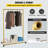 Zoraya 39.4 " Solid Wood Industrial Pipe Clothing Rack