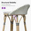 Tabouret de bar et tabouret de bar surdimensionné à dossier bas en rotin pourpre PURPLE LEAF-1205493841-1205493846