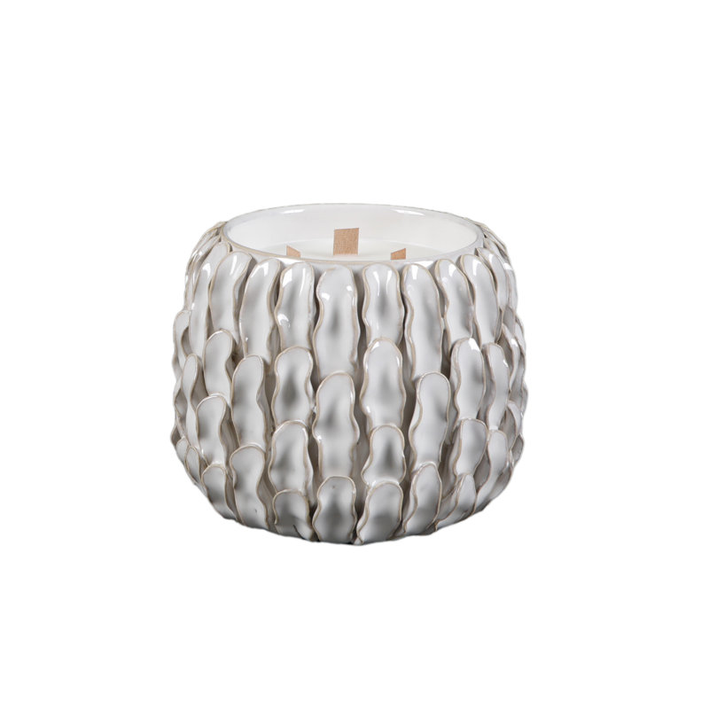 Bougie Bumpy en céramique 3D 7 po - Gardenia Blossom 32 oz