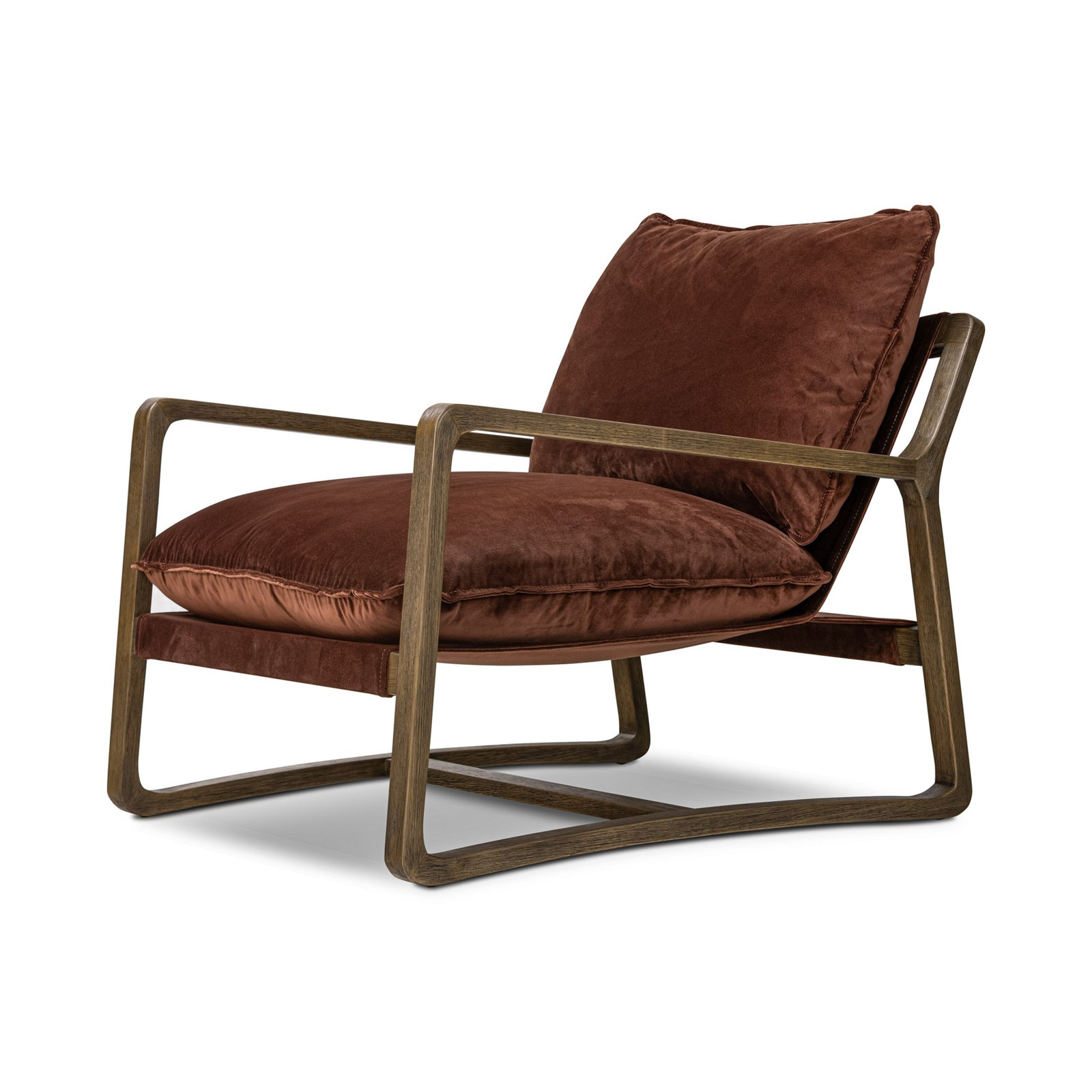 Goldberg Cotton Armchair, Toasted Umber, Surrey Auburn Performance