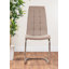 Edzard Statement Round Dining Table Set in Luxury Marble Effect & 4 Faux Leather Dining Chairs