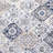10'x13' Vintage Distressed Pattern Washable Area Rug. Non-Slip Low Pile Pearl Velvet Carpet for Living Room. Ivory Blue-782674136-782674133