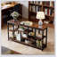 Table d'appoint attrayante, canapé rustique, console