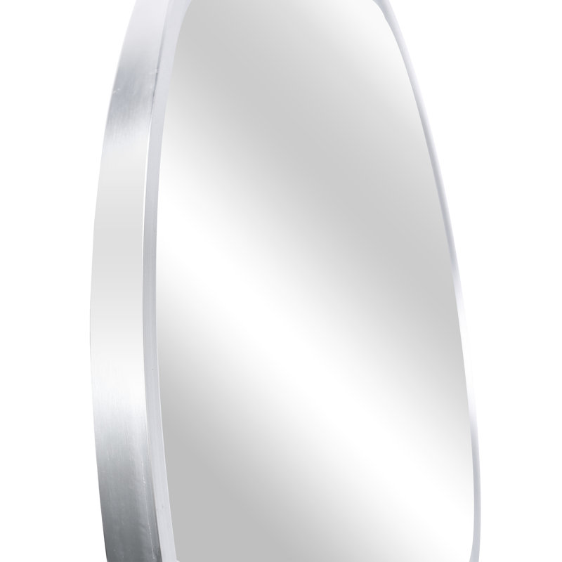 Miroir mural de salle de bain Malpress, Argent argent, 40" x 30", Rectangulaire