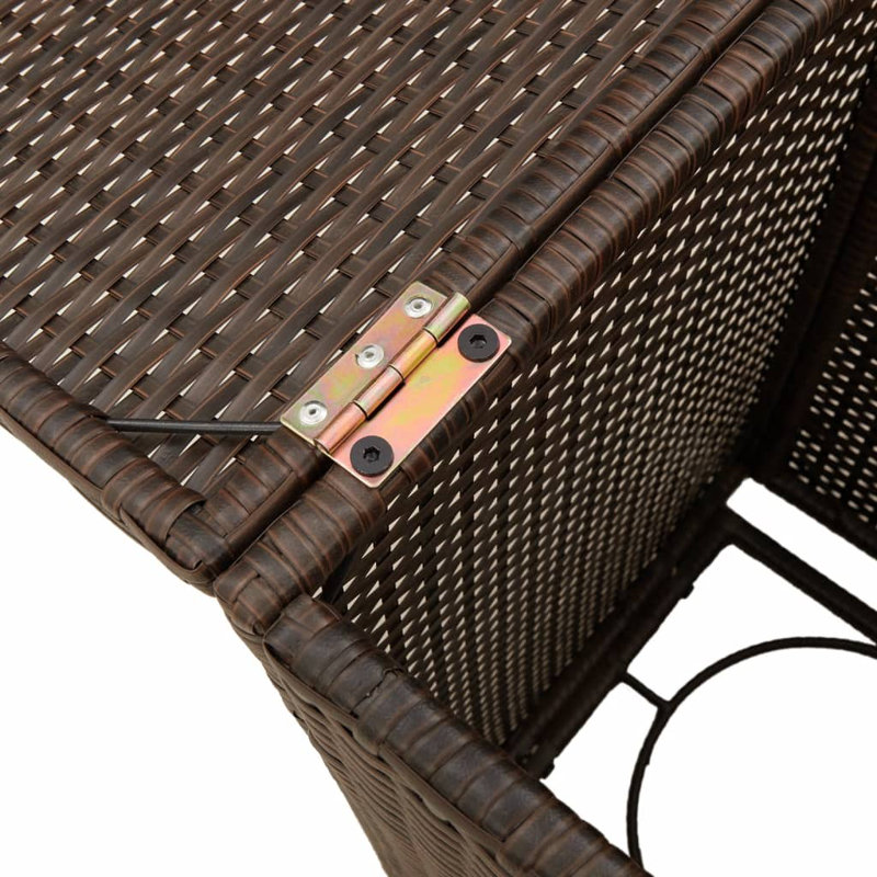 Nourin Square Outdoor Side Table , 40cm cm W 40cm cm D, Brown