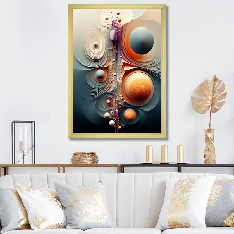 Reproduction d'art sur toile "Retro" - Minimalisme, Cadre doré à une seule photo, H 44 po x l 34 po x P 1,5 po