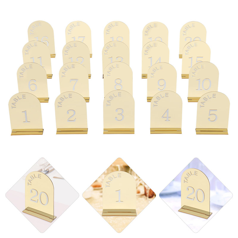 Table Number (Set of 20), Gold