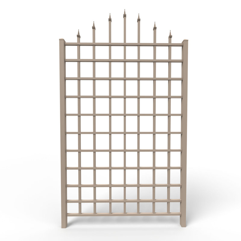 Antonel 95" H x 57" W Polyvinyl Chloride (PVC) Lattice Panel Trellis, Mocha