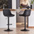 Modern Height Adjustable Swivel Bar Stools Upholstered Leather Barstool Kitchen Island Chairs With Metal Frame-1949709384