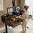 Electric Height-adjustable Desk & Chair Set, 5-drawer Height-adjustable Desk & Ergonomic Office Chair-409541253
