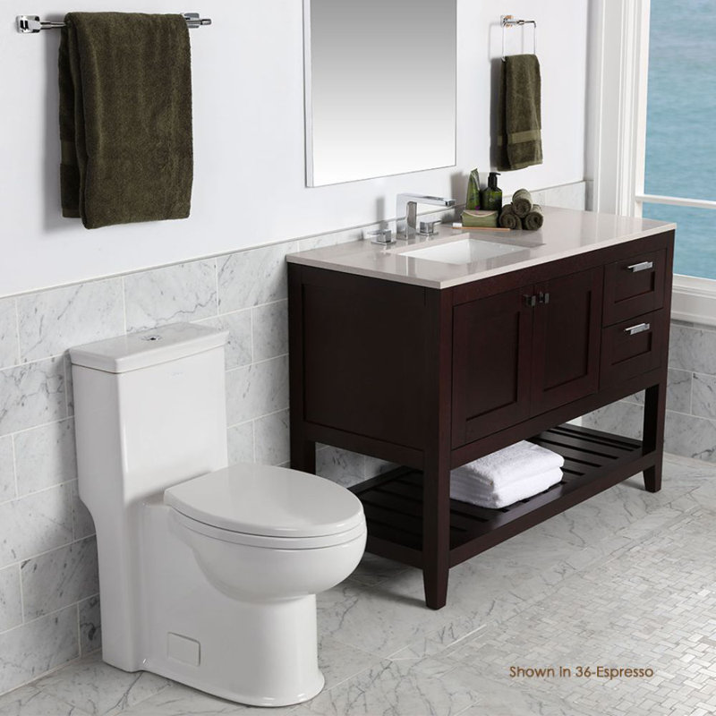 Stile 35.5'' W Single Bathroom Vanity Base, Weathered Oak