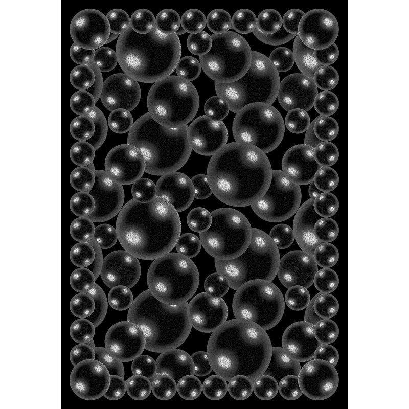 Tapis argenté touffeté à motif abstrait Whimsy, Rectangle 3 pi 10 po x 5 pi 4 po