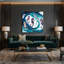 Art mural sur toile bleu hippocampes nautiques-570271778