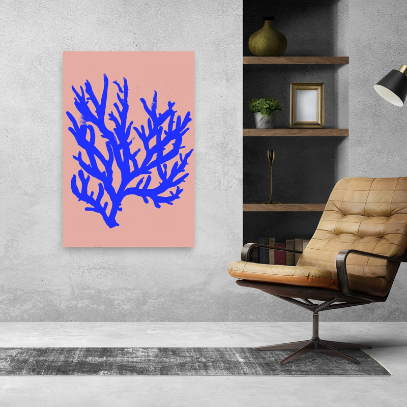 Silhouette de corail, impression d'art minimaliste moderne minimaliste côtier, 48" H x 32" W