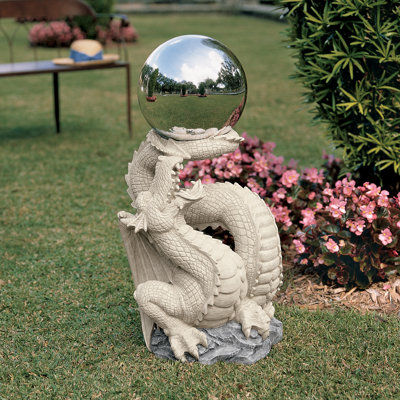 Sir Sagremor's Dragon Gazing Globe Statue