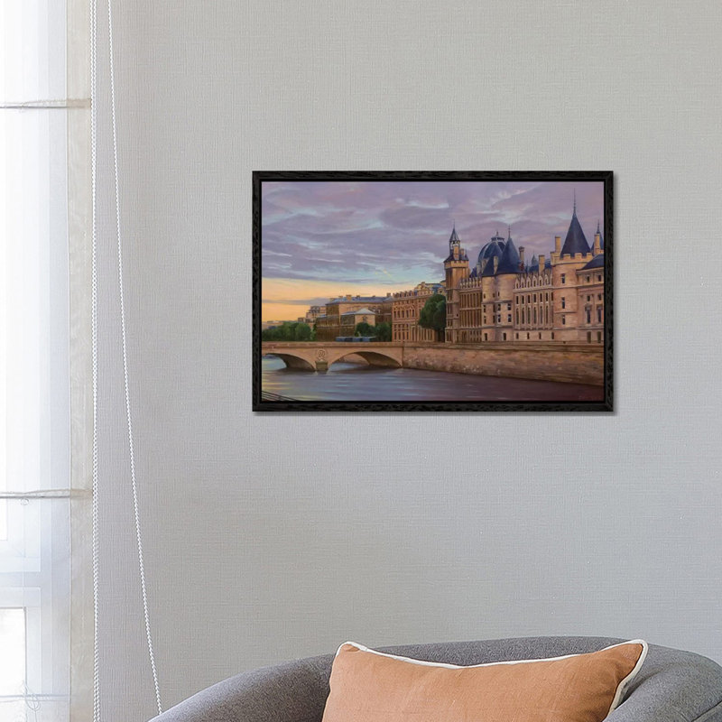 The Conciergerie At Sunset by Nick Savides - Gallery-Wrapped Canvas Giclée on Canvas, 66.04 cm H x 45.72 cm W, Black Framed