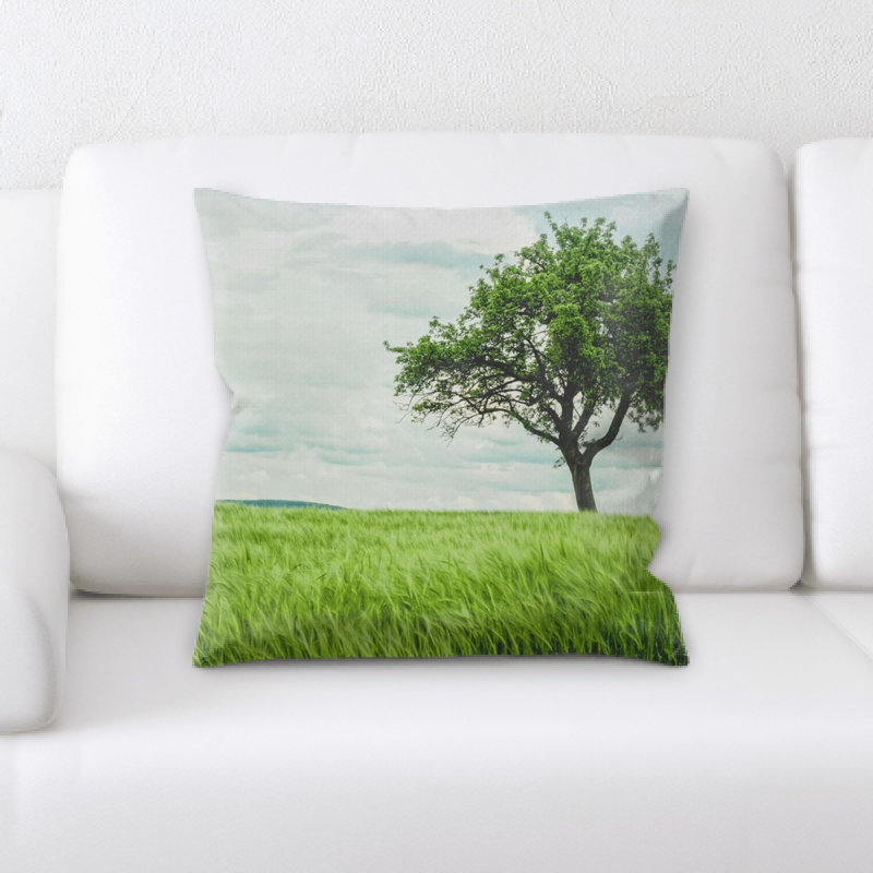Wooden Microsuede Reversible Throw Pillow