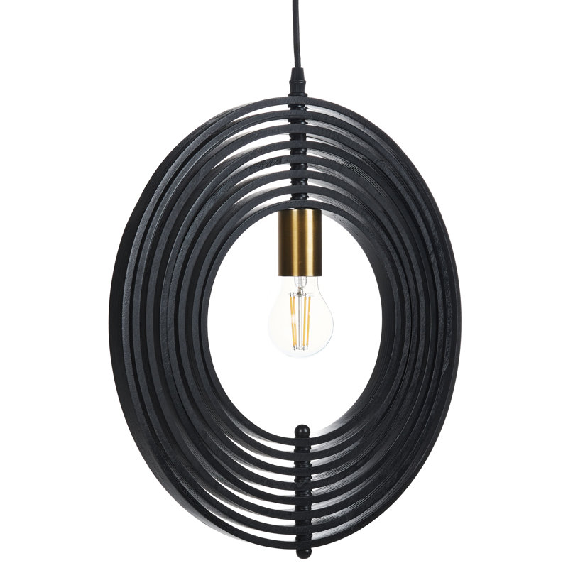 MURRELL 1 - Light Natural Sphere Pendant, Black/White