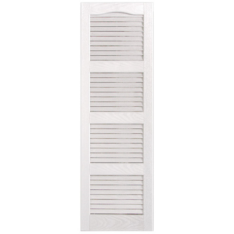 Cathedral Top Four-style Open Louvre Shutters Pair