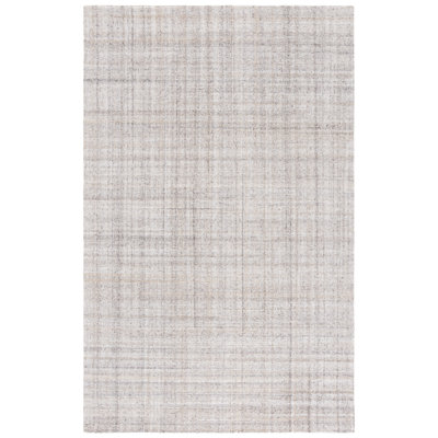 Abstract 976 Hand Tufted Pet/Cotton Abstract Indoor Use Only Rug in Light Brown/Ivory