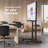 Mobile Adjustable TV Stand on Wheels - Rolling TV Stand for 40-80 Inch Flat/Curved TVs up to 122lb