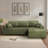 109“ Boneless L-Shaped Sectional Cloud Sofa Free Combination Soft Corduroy Fabric 109 x 69 Inches No Assembly Required 1400 lbs Capacity For Living Room.-1230164333-1229854750