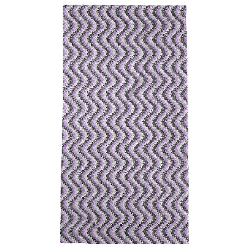 Katelyn Elizabeth Bath Towel, Black/Purple