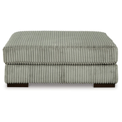 Lindy Accent Ottoman, Square 51 Inch Modern Style, Polyester